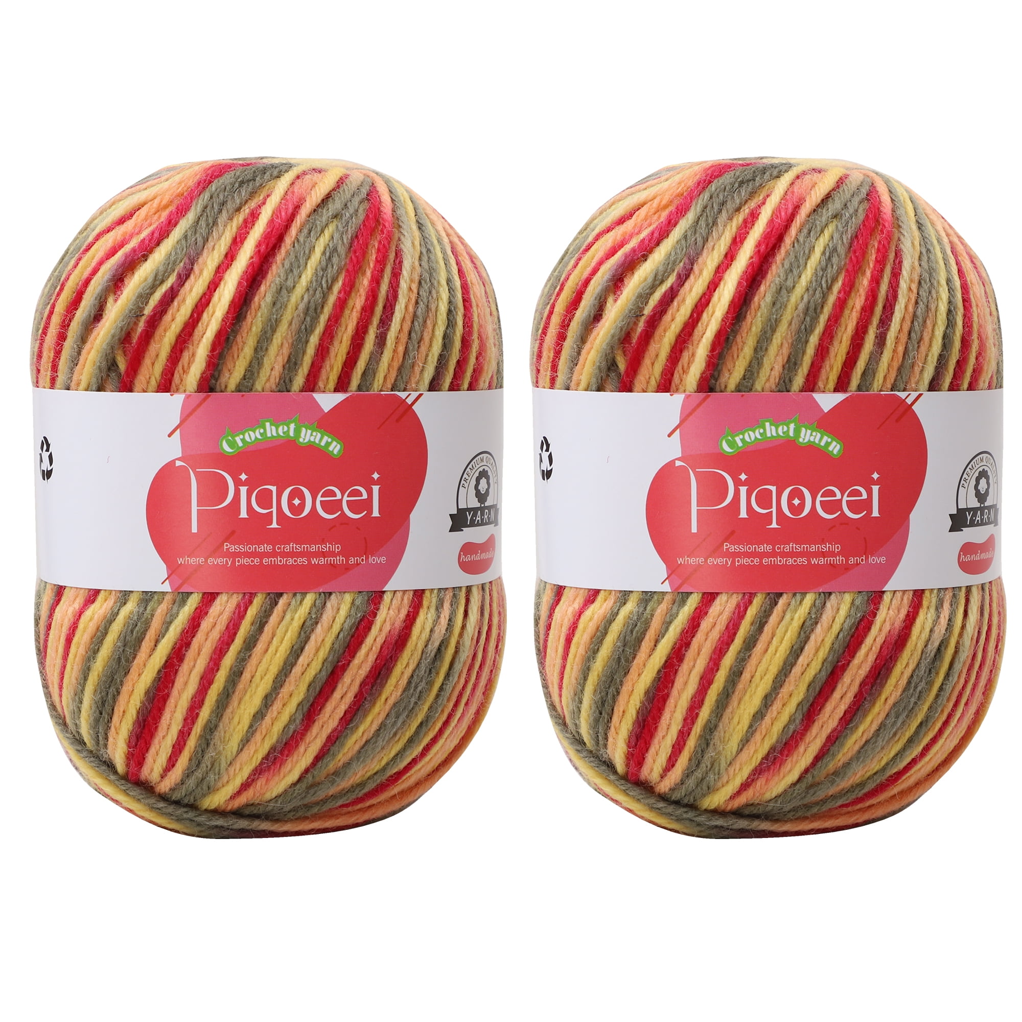 100% Merino Wool Yarn - 2 Pack Worsted Weight #4 Medium Yarn for ...