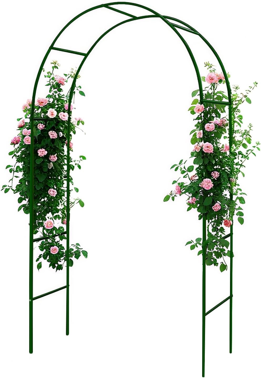 100% Metal Garden Arch Trellis for Climbing Plants Outdoor, Assemble ...