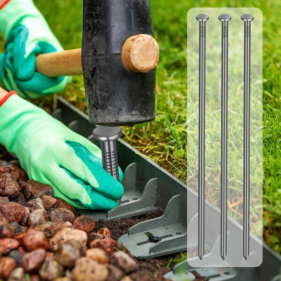 100 Metal Heavy Duty Stakes 12 Inch Landscape Anchoring Spikes