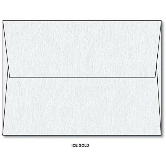 100 Metallic 'Ice Gold' A7 Envelopes - 7.25" x 5.25" - Square Flap - EnvelopesOn Brand Envelopes