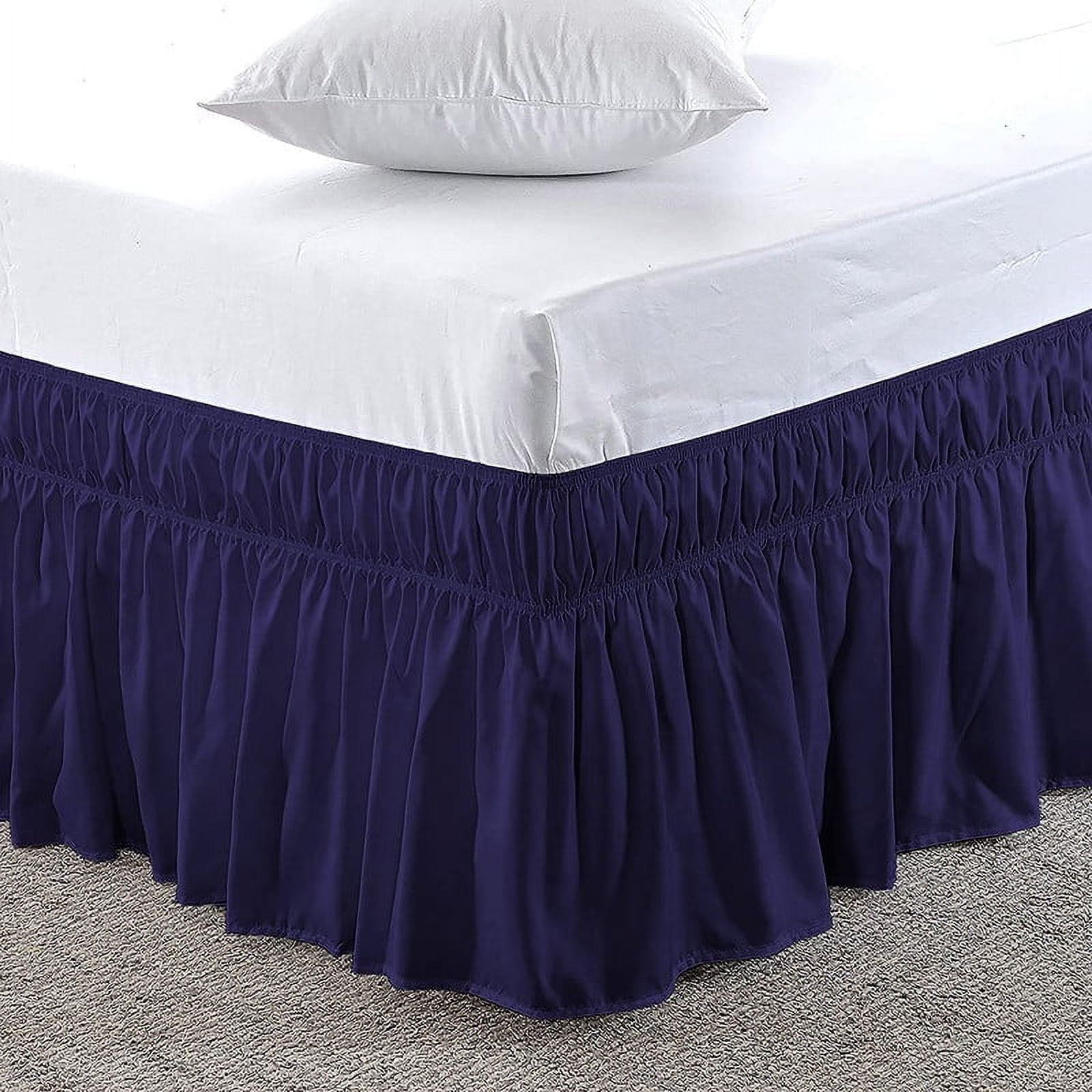 600 Thread Count 100% Cotton Bed Skirt - 15 Inch Drop - Twin Size Pink - Tailored Dust Ruffle With Gathered Style - Platform Friendly