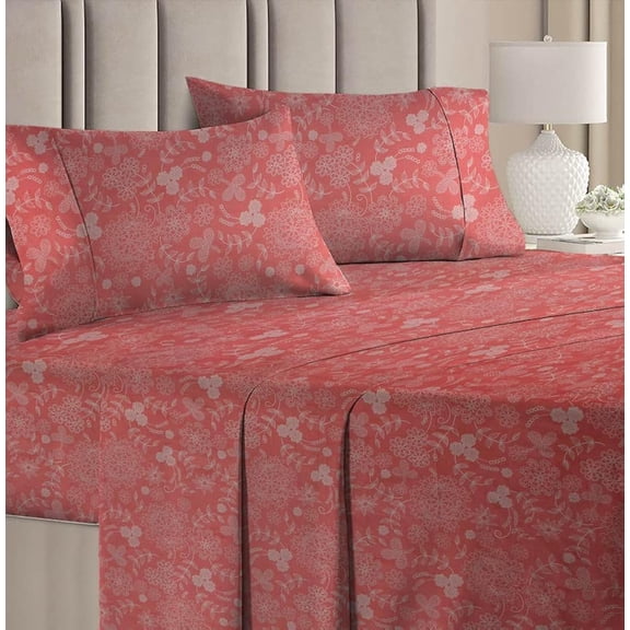 100% Microfiber Double Bedsheets Queen Size With 2 Pillow Covers - 85 X 85 Inches, Pink | Super Soft Premium Brushed Glace Cotton Bedsheet
