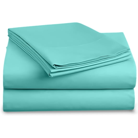 100% Microfiber Double Brushed Sheet Set - Extra-Soft, Breathable & Wrinkle-Free - 15" Deep Pockets, 54" x 80" - Ideal for Extra Long Full Beds - 4PC Set (Full XL, Aqua Blue)