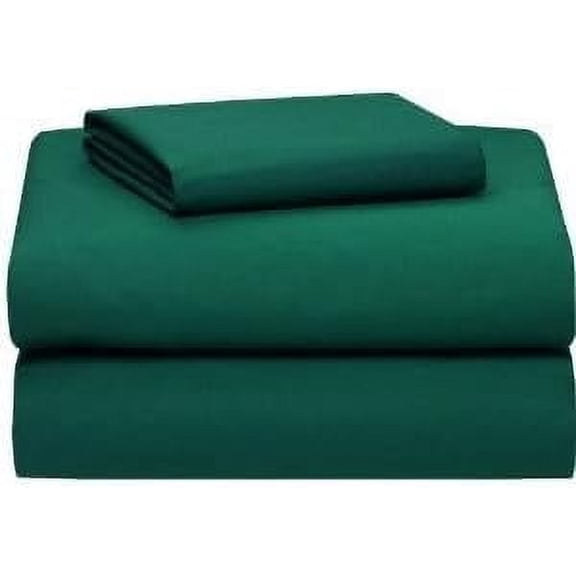 100% Microfiber Double Brushed Sheet Set - Extra-Soft, Breathable & Wrinkle-Free - 15" Deep Pockets, 54" x 80" - Ideal for Extra Long Full Beds - 4PC Set (Full XL, Hunter Green)