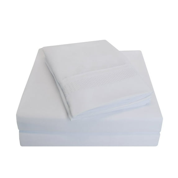 100% Microfiber Sheet Set, Soft, Brushed, Fade and Wrinkle Resistant White/Black / Twin XL