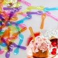 thumbnail image 1 of 100 Mini Tasting Spoons Disposable - 3 Inch Small Plastic Dessert/Ice Cream Spoons Multi Color, 1 of 10