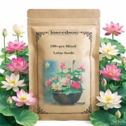 100+ Mixed Lotus Seeds for Planting   Aquatic Lotus Flower Seeds for Pond, Bowl & Water Garden, Easy Grow Water Plant, Colorful Blooming Lotus for Containers