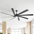 thumbnail image 1 of Parrot Uncle 100" Modern HVLS LED Ceiling Fan with Light and Remote, Windmill Ceiling Fan, 8 Black ABS Blades, DC 6-Speed Reversible Motor, 1 of 6