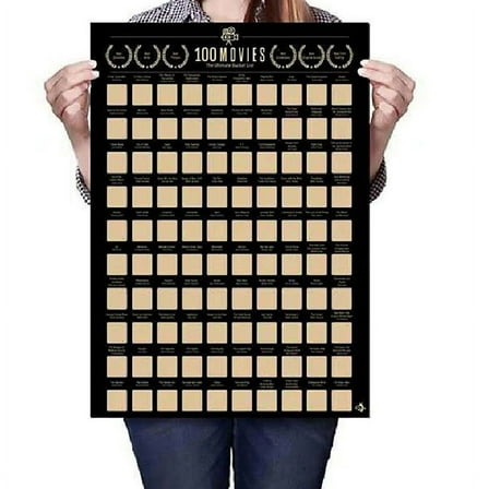 100 Movies Scratch Off Film Poster Wallpapers Wall Decorate For Movie Lovers