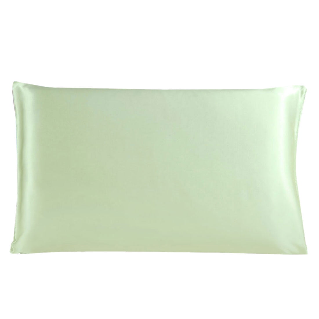 White and 2024 green silk pillowcase