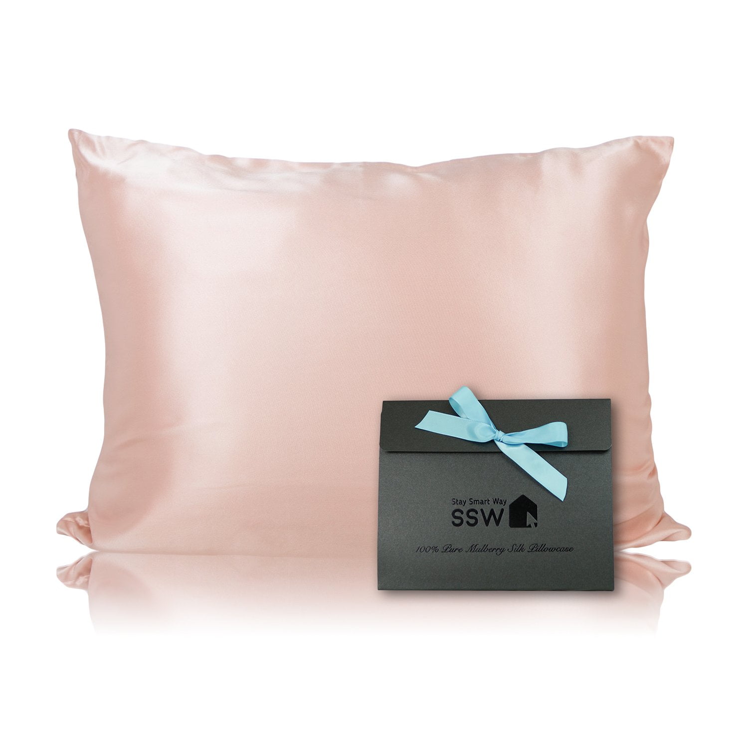 100% Mulberry Silk Pillowcase, Pure and Natural 6A grade, 22 Momme with Hidden Zipper