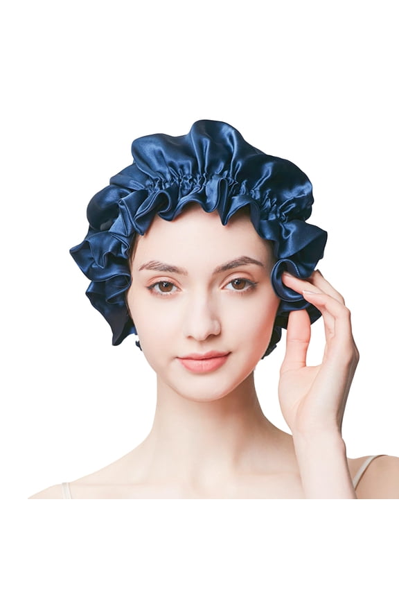 100% Mulberry Silk Reversible Sleep Bonnet – 22 Momme, Double-Sided Silk Hair Wrap & Night Cap for Women
