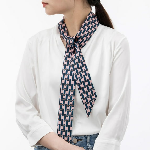 100% Mulberry Silk Ribbon Scarf for Women, Digital Printed Silk Scarf for Hair Wrap, Silk Neck Scarf Headscarf
