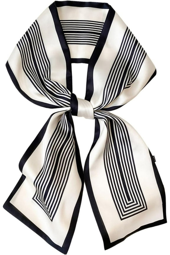 100% Mulberry Silk Scarf 21”X 21” Long Satin Scarf Fashion Designer Scarf Lightweight Wraps with Gift Packed Silk Long Mulberry Scarf