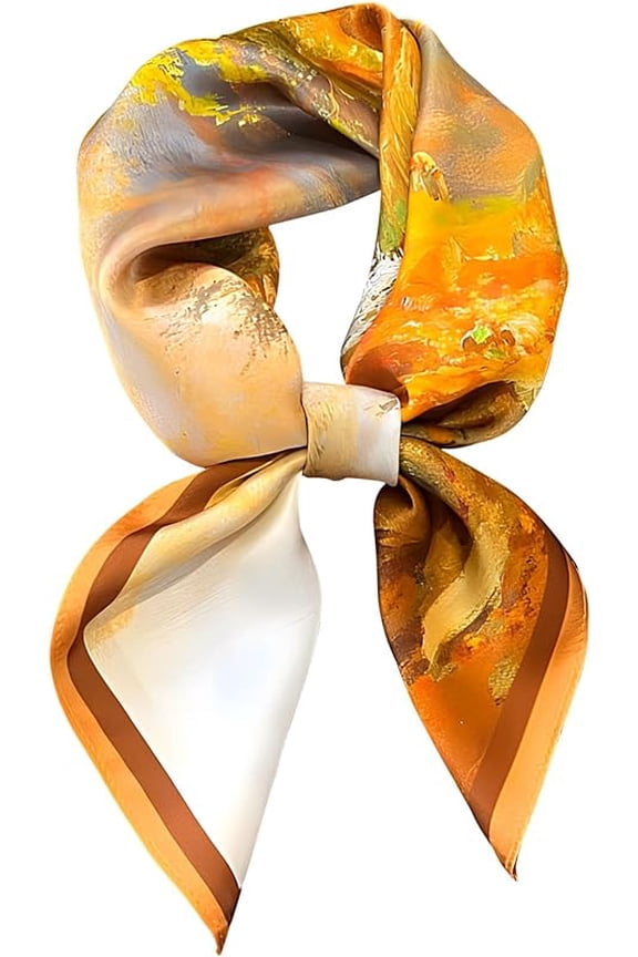 100% Mulberry Silk Scarf for Women Hair Lightweight Square Neckerchief Wrap For Head Scarves 21"