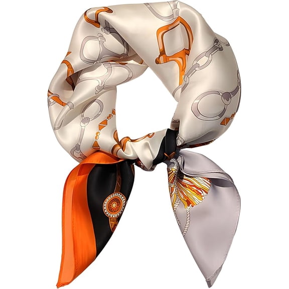 100% Mulberry Silk Scarf for Women Hair Lightweight Square Neckerchief Wrap For Head Scarves 21"