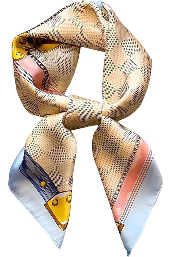 100% Mulberry Silk Scarf for Women Hair Lightweight Square Neckerchief Wrap For Head Scarves 21"