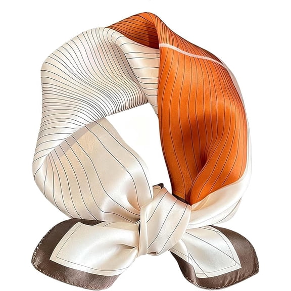 100% Mulberry Silk Scarf for Women Hair Lightweight Square Neckerchief Wrap For Head Scarves 21"