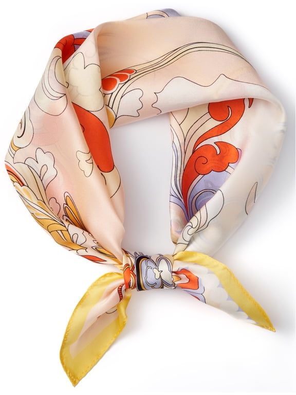 100% Mulberry Silk Scarf for Women Neck Head,Square Scarf 21"x21"for Hair Wrap for Bag,Small Hair Scarf Headscarf