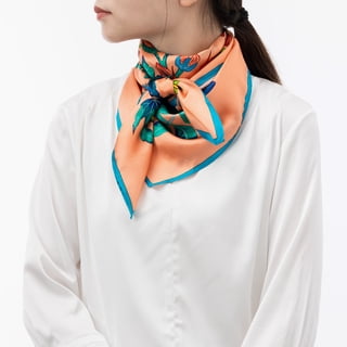 100% Mulberry Silk Scarf for Women Neck Head,Square Scarf 35"x35"for Hair Wrap for Bag,Small Hair Scarf Headscarf