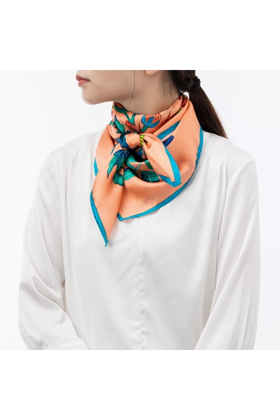 100% Mulberry Silk Scarf for Women Neck Head,Square Scarf 35"x35"for Hair Wrap for Bag,Small Hair Scarf Headscarf