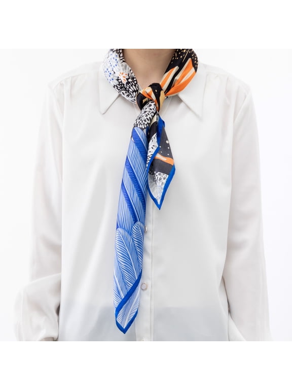 100% Mulberry Silk Scarf for Women Neck Head,Square Scarf 35"x35"for Hair Wrap for Bag,Small Hair Scarf Headscarf