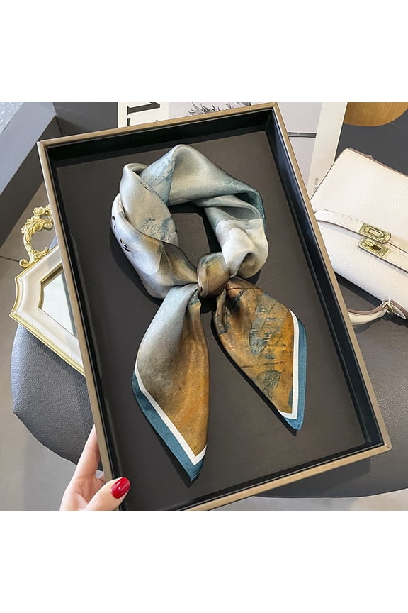100% Mulberry Silk Scarf for Women, Spring, Autumn, Winter, 70cm Square Scarf, Versatile Silk Scarf