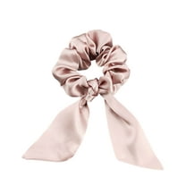 100% Mulberry Silk Scrunchies for Women Grils, Satin Hair Scrunchies, Silk Soft Hair Ties Fashion Hair Bands Hair Bow Ropes Elastic Bracelets Ponytail Holders (Lotus Root Pink）