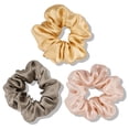 thumbnail image 1 of 100% Mulberry Silk-Scrunchies for Hair Sleep, Women Grils Silk Hair Ties for Frizz & Breakage Curly Hair, No Damage, Elastics Ponytail Holder, 3 Pack, 1 of 11