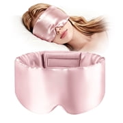 100% Mulberry Silk Sleep Mask for Women Men,22 Momme,Adjustable Strap,Soft Breathable Blackout for Travel Nap