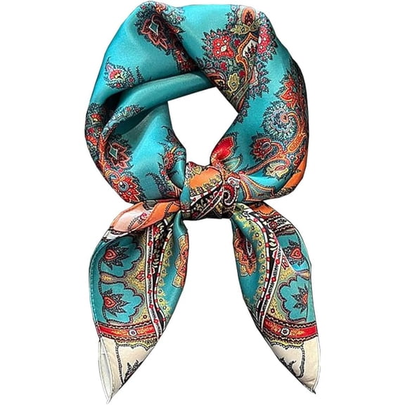 100% Mulberry Silk Square Scarf for Hair-25.6" X25.6'' Women Men Natural Silk Neckerchief Digital Printed Headscarf