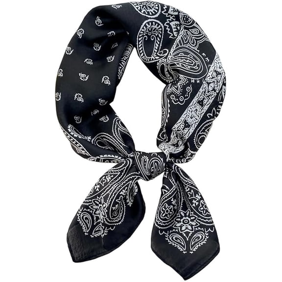 100% Mulberry Silk Square Scarf for Hair-25.6" X25.6'' Women Men Natural Silk Neckerchief Digital Printed Headscarf