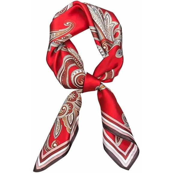 100% Mulberry Silk Square Scarf for Hair-25.6" X25.6'' Women Men Natural Silk Neckerchief Digital Printed Headscarf