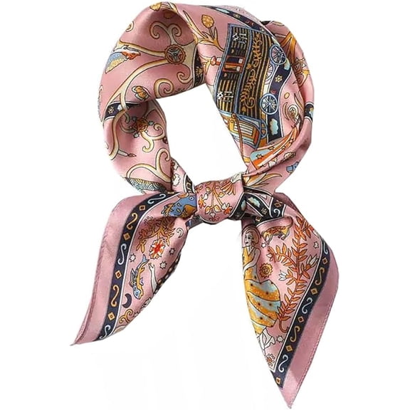 100% Mulberry Silk Square Scarf for Hair-25.6" X25.6'' Women Men Natural Silk Neckerchief Digital Printed Headscarf