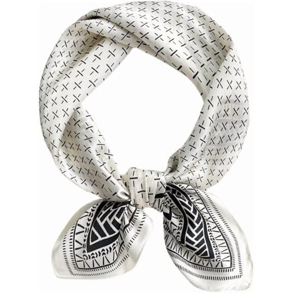 100% Mulberry Silk Square Scarf for Hair-25.6" X25.6'' Women Men Natural Silk Neckerchief Digital Printed Headscarf