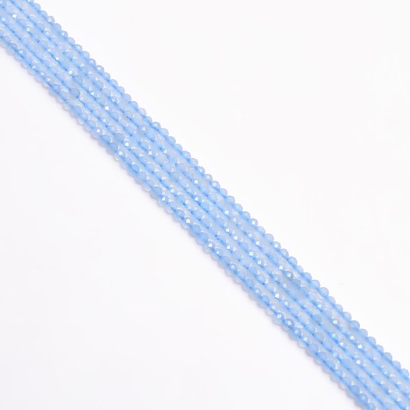 100% Natural Aquamarine Gemstone Round Israel Cut Beads 3X3 mm Strand 13" XY-25