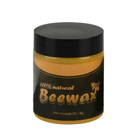 100% Natural Beeswax for Wood Polish and Furniture Care, Multi-Purpose Wax for Leather Conditioning and Crafting, 85g