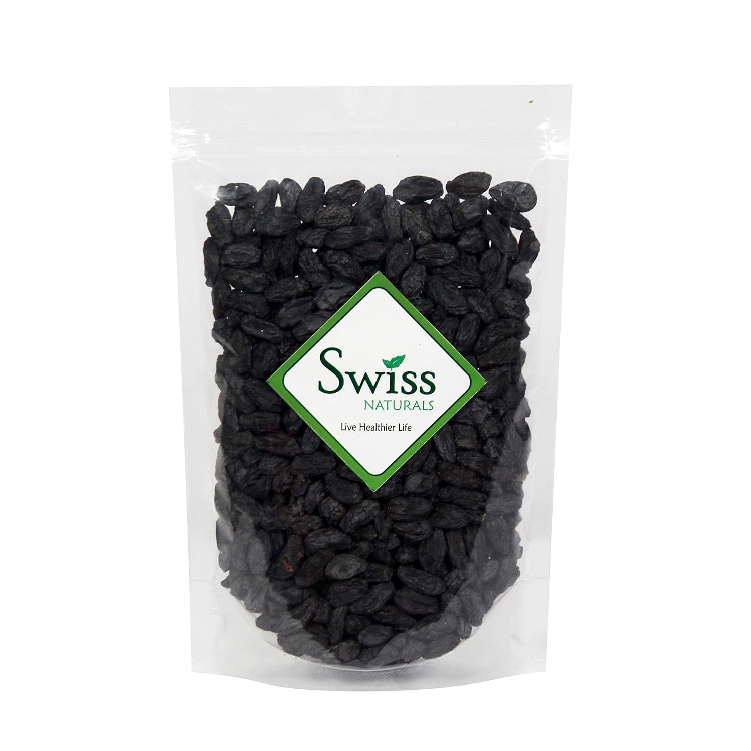 100 Natural Black Raisins Seeded By Swiss Naturals 900gm, Rich In