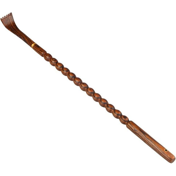 100% Natural Bocote Wood Back Massager for Itching Relief, Long Sturdy Therapeutic Bamboo Back Scratchers, Body Relaxation Massager