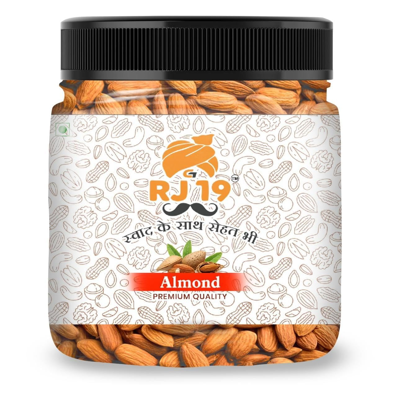 100 Natural California Almonds By RJ19 500gm, Rich In Protein Fiber