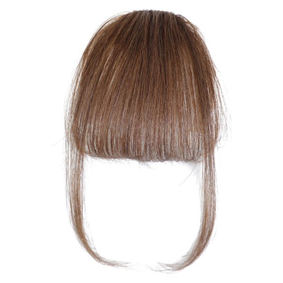 100% Natural Fringe Bang Clip in Hair Extensions Real Neat Bangs Hairpiece for Woman Ash Blonde Clip In Bangs Human Hair Hair Clip In Bangs Natural Fringe For Gilrs And Women