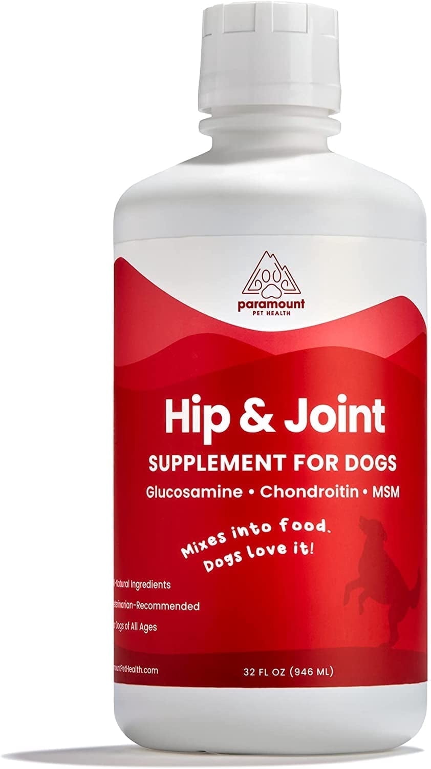 Image showcasing Paramount Pet Health Liquid Glucosamine Hip & Joint Support Supplement ...