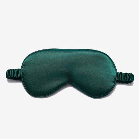 100% Natural Mulberry Silk Eye Mask for Sleeping with a Travel Pouch, Both Sides 19 Momme Organic Silk, Adjustable Sleep Eye Mask for Women, Blackish Green