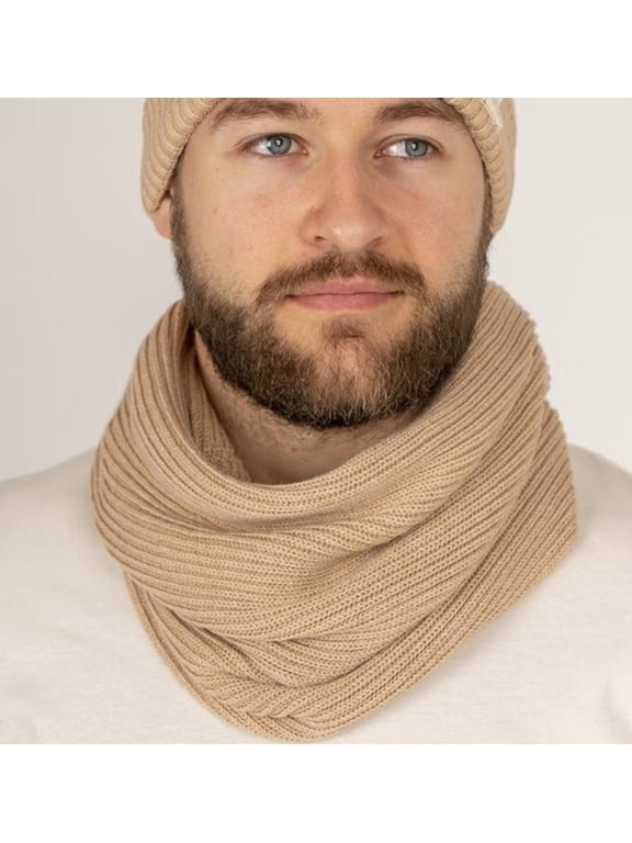 100% Natural Organic Cotton Unisex Infinity Winter Scarf Chemical-free Hypoallergenic Chemical Free Brown