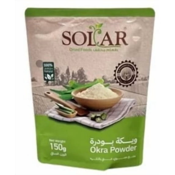 100% Natural Organic Okra Powder, Dried By Solar Energy, 150 G