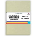 thumbnail image 1 of 100 Natural Parchment 65lb Cover Paper Sheets 5.5" X 8.5" (5.5X8.5 Inches) Half Letter | Statement Size - Printable Old Parchment Semblance, 1 of 18
