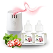 100% Natural Peppermint Plug in Air Freshener, Scented Oil Refills, 2 Refills + Diffuser