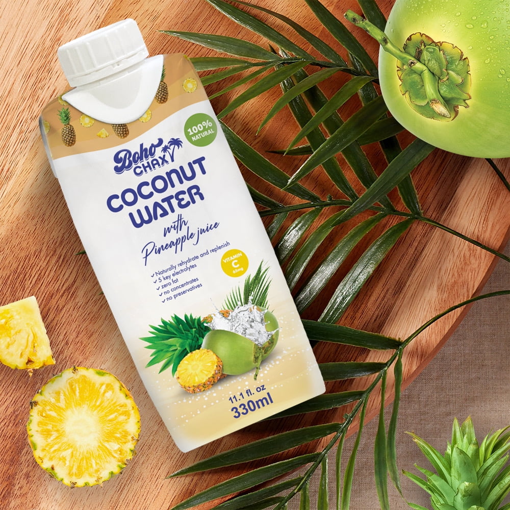 100 Natural Pineapple Coconut Water, Not From Concentrate with No