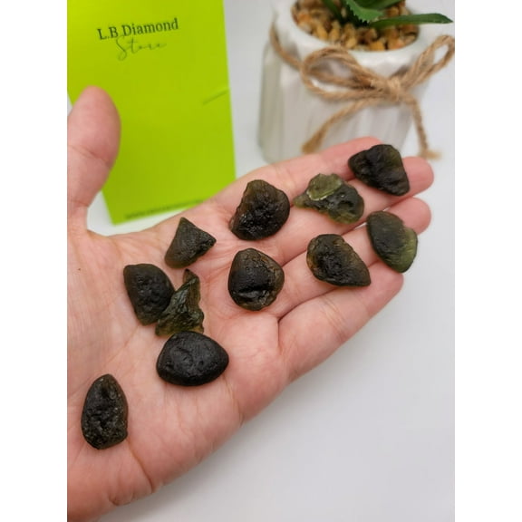 100% Natural Raw Moldavite / Genuine Moldavite from Czech Republic 1 Tumble