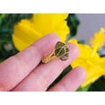 thumbnail image 1 of 100% Natural Raw Moldavite Rings Wire Wrapped / Genuine Moldavite, 1 of 9